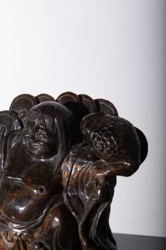 Budai Buddha fine wood carving - 3863297