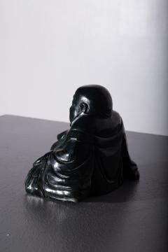 Budai Buddha in dark jade - 3861116