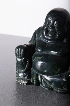 Budai Buddha in dark jade - 3861120