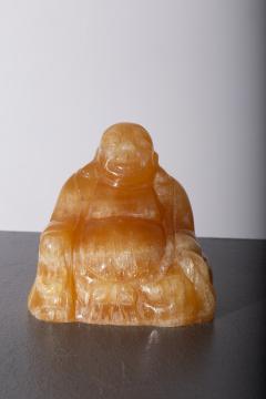 Budai Buddha in orange jade - 3865845