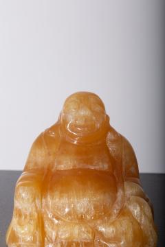 Budai Buddha in orange jade - 3865846