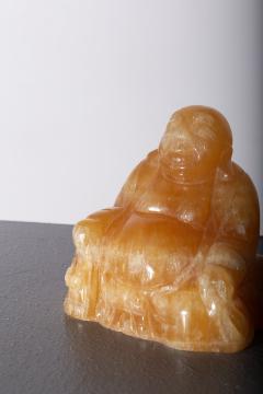 Budai Buddha in orange jade - 3865847