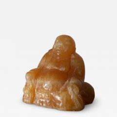 Budai Buddha in orange jade - 3868547