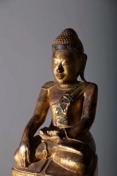 Buddha in lacquered wood Burma Mandalay 19th century - 3685943