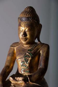 Buddha in lacquered wood Burma Mandalay 19th century - 3685949