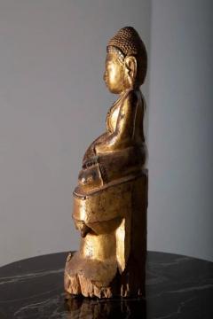 Buddha in lacquered wood Burma Mandalay 19th century - 3685991