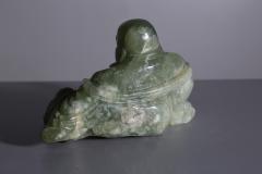 Buddha statuette in green jade - 3665199