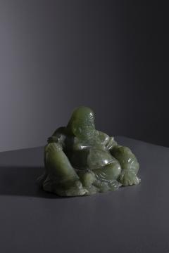 Buddha statuette in green jade - 3665200