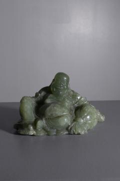 Buddha statuette in green jade - 3665201