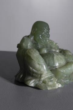 Buddha statuette in green jade - 3665202