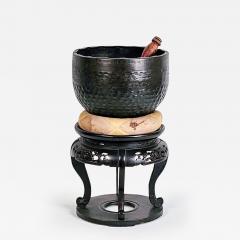 Buddhist Temple Prayer Bowl on Stand 19th century - 3204124