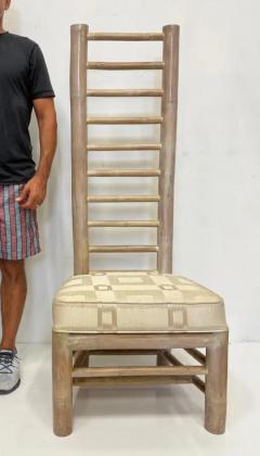 Budji Layug Vintage Organic Modern Overscale Ladderback Chair Antonio Budji Layug Style - 4125748
