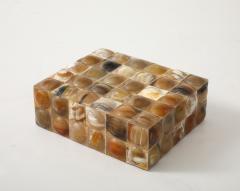 Buffalo Horn Convex Dot Keepsake Box - 4294992