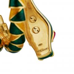 Bulgari Enamel Ruby and Diamond Dragon Bracelet - 4478388