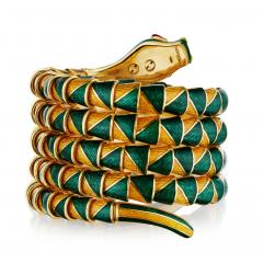 Bulgari Enamel Ruby and Diamond Dragon Bracelet - 4478391