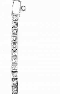 Bulova Ladies Wristwatch Art Deco Style with Diamonds - 2827985