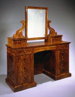 Bureau with Attached Mirror - 4478939
