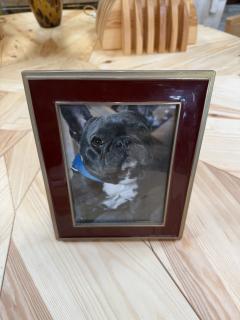 Burgundy and Brass Tabletop Picture Frame - 4800446