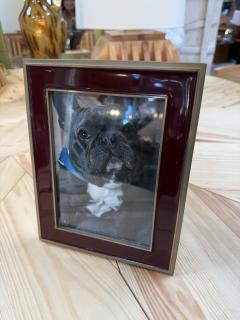 Burgundy and Brass Tabletop Picture Frame - 4800447