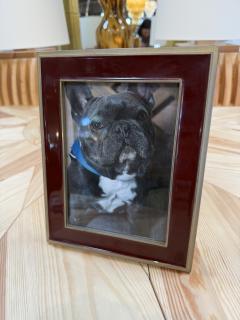 Burgundy and Brass Tabletop Picture Frame - 4800448