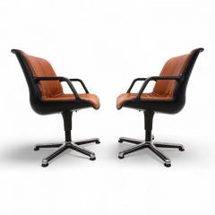 Burkhard Vogtherr Set of 2 Fr scher leather office chairs by Burkhard Vogtherr 1970 - 4741372