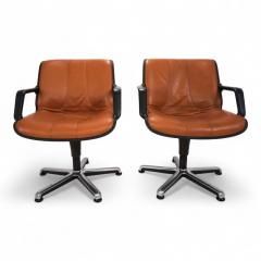 Burkhard Vogtherr Set of 2 Fr scher leather office chairs by Burkhard Vogtherr 1970 - 4741374