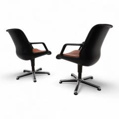 Burkhard Vogtherr Set of 2 Fr scher leather office chairs by Burkhard Vogtherr 1970 - 4741377
