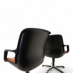 Burkhard Vogtherr Set of 2 Fr scher leather office chairs by Burkhard Vogtherr 1970 - 4741380