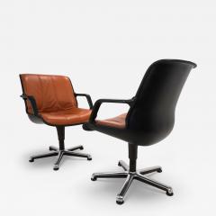 Burkhard Vogtherr Set of 2 Fr scher leather office chairs by Burkhard Vogtherr 1970 - 4741428