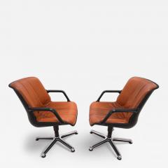 Burkhard Vogtherr Set of 2 Fr scher leather office chairs by Burkhard Vogtherr 1970 - 4741441