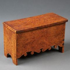 Burl Maple Miniature Six Board Blanket Chest - 68450