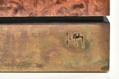 Burl Wood and Brass Trunk End Tables Jean Claude Mahey 1970 - 2359848
