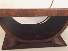 Burled Walnut Art Deco Inspired Lauder Alcott Dining Table - 1270383