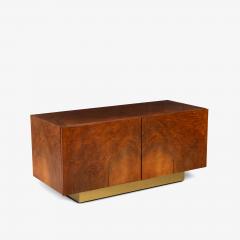 Burlwood Brass Petite Mid Century Style Cabinet - 4414516