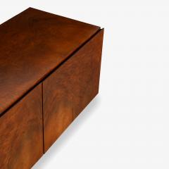 Burlwood Brass Petite Mid Century Style Cabinet - 4414520