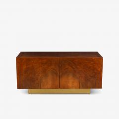 Burlwood Brass Petite Mid Century Style Cabinet - 4419594