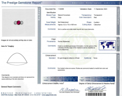 Burma No Heat Ruby Three Stone Ring - 4486418