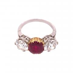 Burma Ruby Red and Diamond Dinner Ring Engagement Ring - 2700714