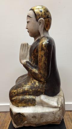 Burmese Buddhist Alabaster Statue - 3393579