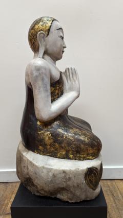 Burmese Buddhist Alabaster Statue - 3393583