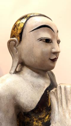 Burmese Buddhist Alabaster Statue - 3393585