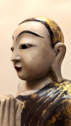 Burmese Buddhist Alabaster Statue - 3393586