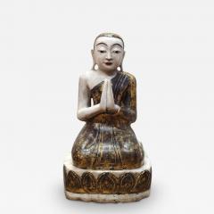 Burmese Buddhist Alabaster Statue - 3409374