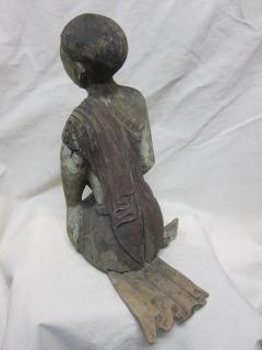 Burmese Carved Monk Mandalay Period - 361843