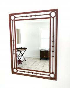 Burnt Sienna Wrought Iron Rectangular Wall Mirror - 3555094