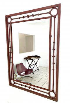 Burnt Sienna Wrought Iron Rectangular Wall Mirror - 3555096