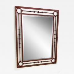 Burnt Sienna Wrought Iron Rectangular Wall Mirror - 3561254
