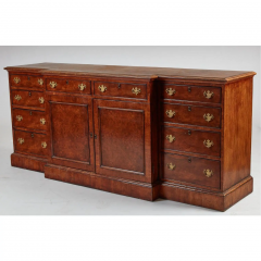 Burton Ching George III Style Burl Walnut Credenza Sideboard Cabinet - 3474214