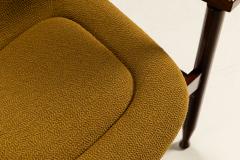 Busnelli Pair of Tiki Armchairs in Ochre Fabric by Busnelli Italy 1960s - 4406379