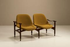 Busnelli Rare Tiki Bench Produced by Busnelli Newly Upholstered Italy 1960s - 4406314